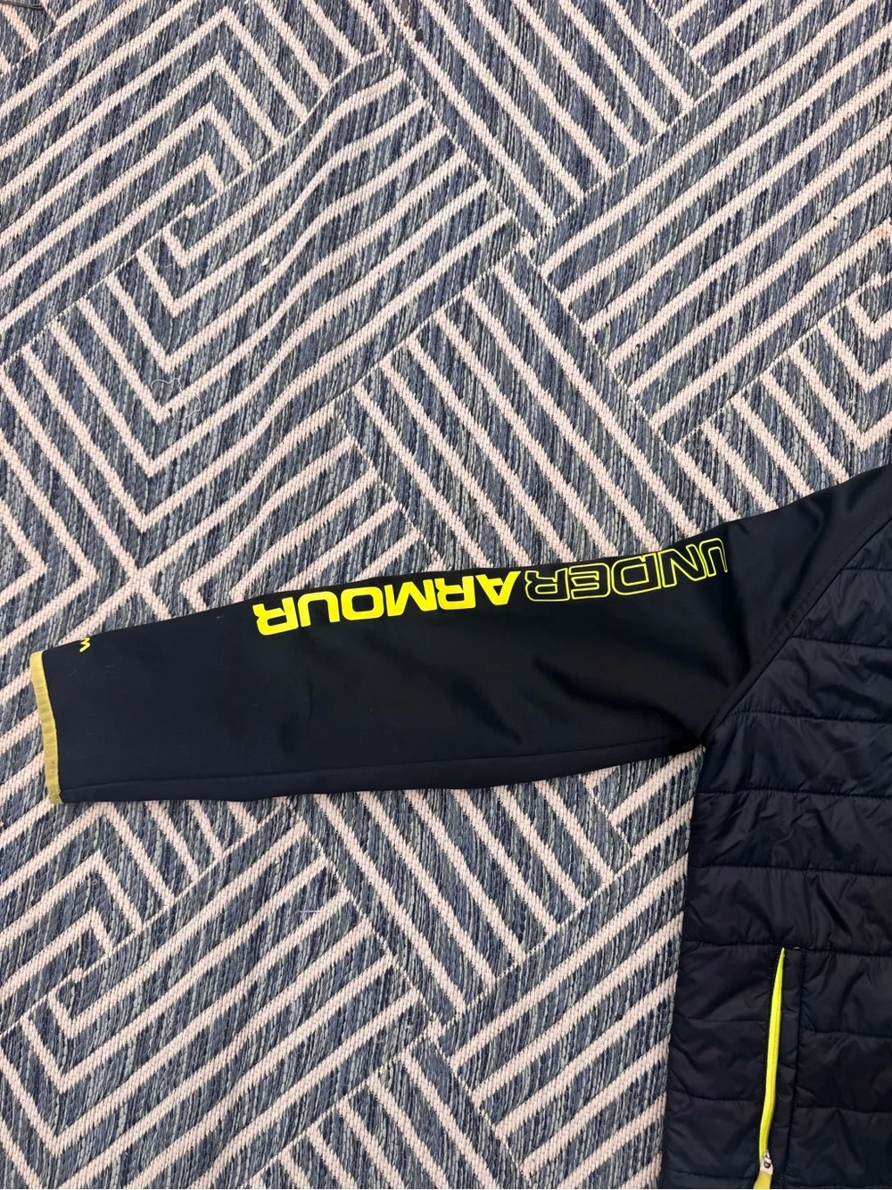 Under Armour Black Jacket with Neon Lime Trim